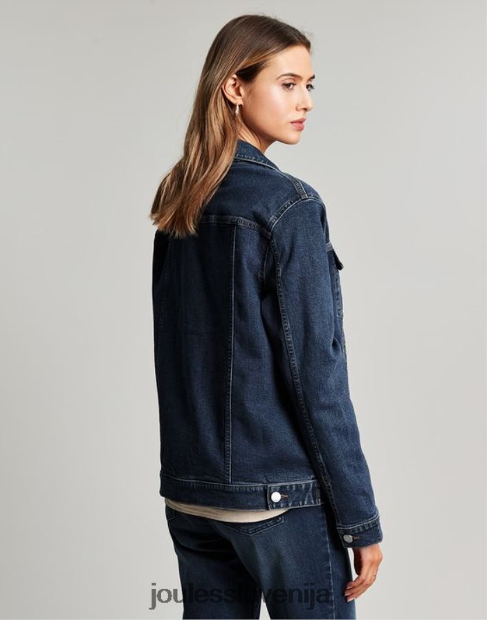 Joules oblačila ženske arkley sproščena denim jakna NFBJ4H57 indigo