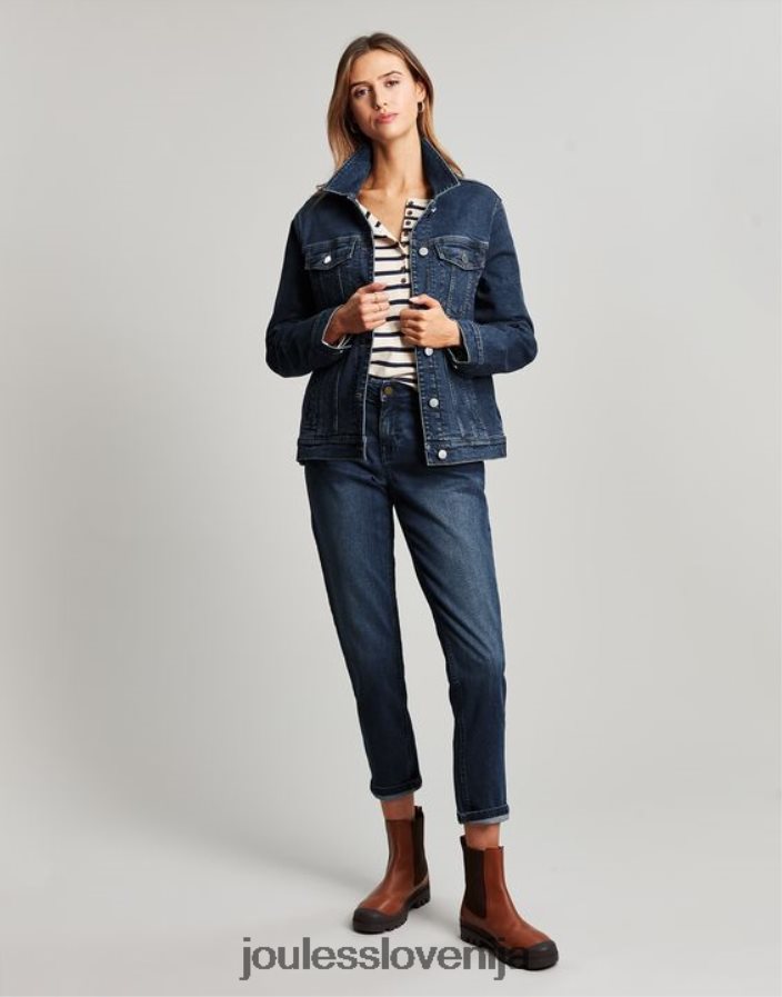 Joules oblačila ženske arkley sproščena denim jakna NFBJ4H57 indigo