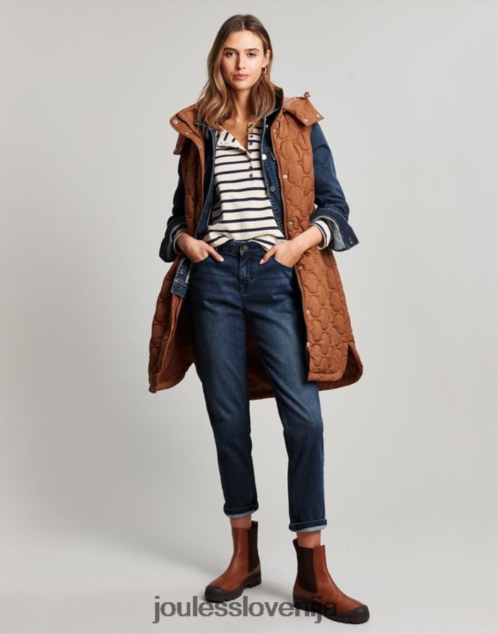 Joules oblačila ženske arkley sproščena denim jakna NFBJ4H57 indigo